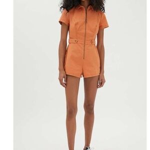 Urban Outfitters Women's Orange Playsuit-romper